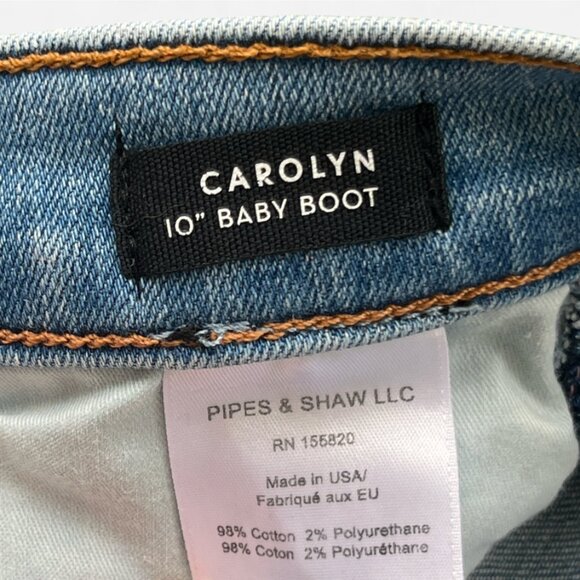 Veronica Beard Carolyn 10" Baby Boot Raw Hem Cropped Jeans Blue Size 26 - Picture 8 of 10